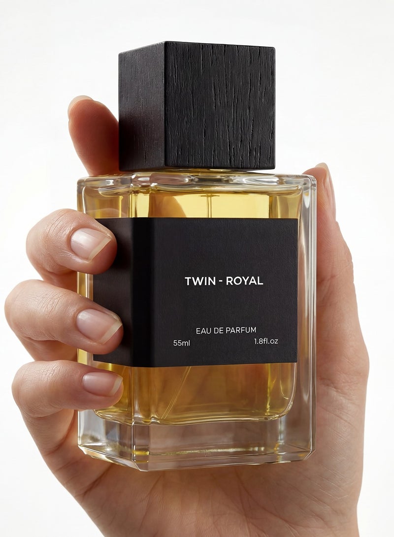 توين عطر رويال أو دو بارفان 55 مل، عطر فاخر للجنسين برائحة راقية تدوم طويلاً، مناسب للرجال والنساء، ومناسب للمناسبات الخاصة. - Image 4